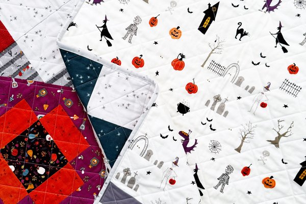 Meadowland Quilt in Halloween fabrics