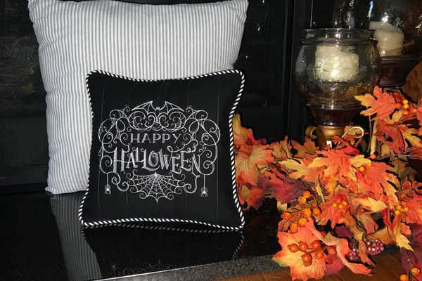 Cobwebby Halloween Pillow