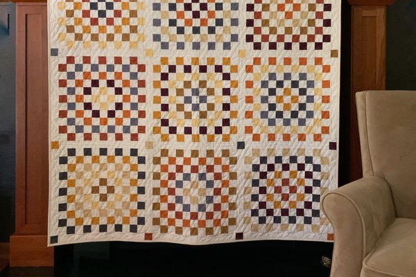Granny Patch Quilt - commissioned in fall colors