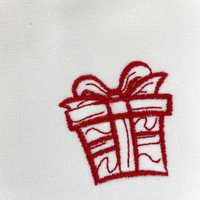 Personalized Christmas Stocking, Embroidered with Bear and Penguin and Your Choice of Name