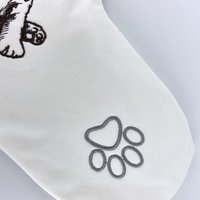 Personalized Christmas Stocking, Embroidered with Sweet Kitten and Your Choice of Name