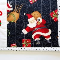 Embroidered Christmas Mug Rug, Holiday Snack Placemat