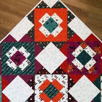 Halloween Quilt, Modern Handmade Throw Quilt, Perfect for Fall Holiday Home Decor, 48 X 64
