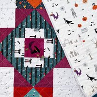 Halloween Quilt, Modern Handmade Throw Quilt, Perfect for Fall Holiday Home Decor, 48 X 64