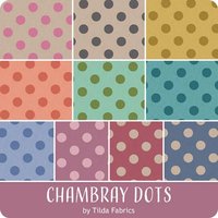 Tilda Chambray Dots Fat Quarter Bundle - 10 Fabrics