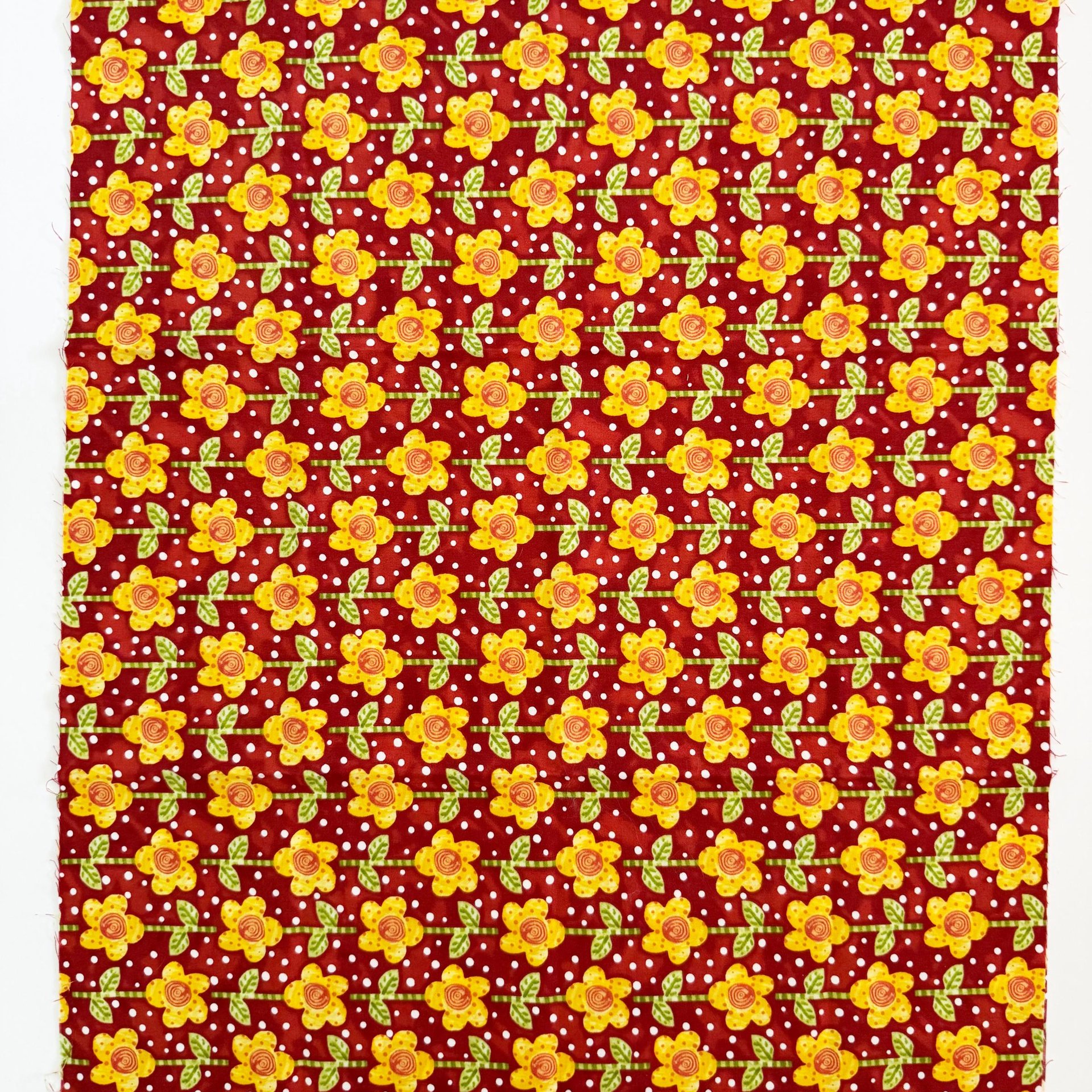 Polka Dot Garden, In The Beginning Fabrics, Quilting Fabric, Floral and Dots, 0.5 yards, 18 X 44
