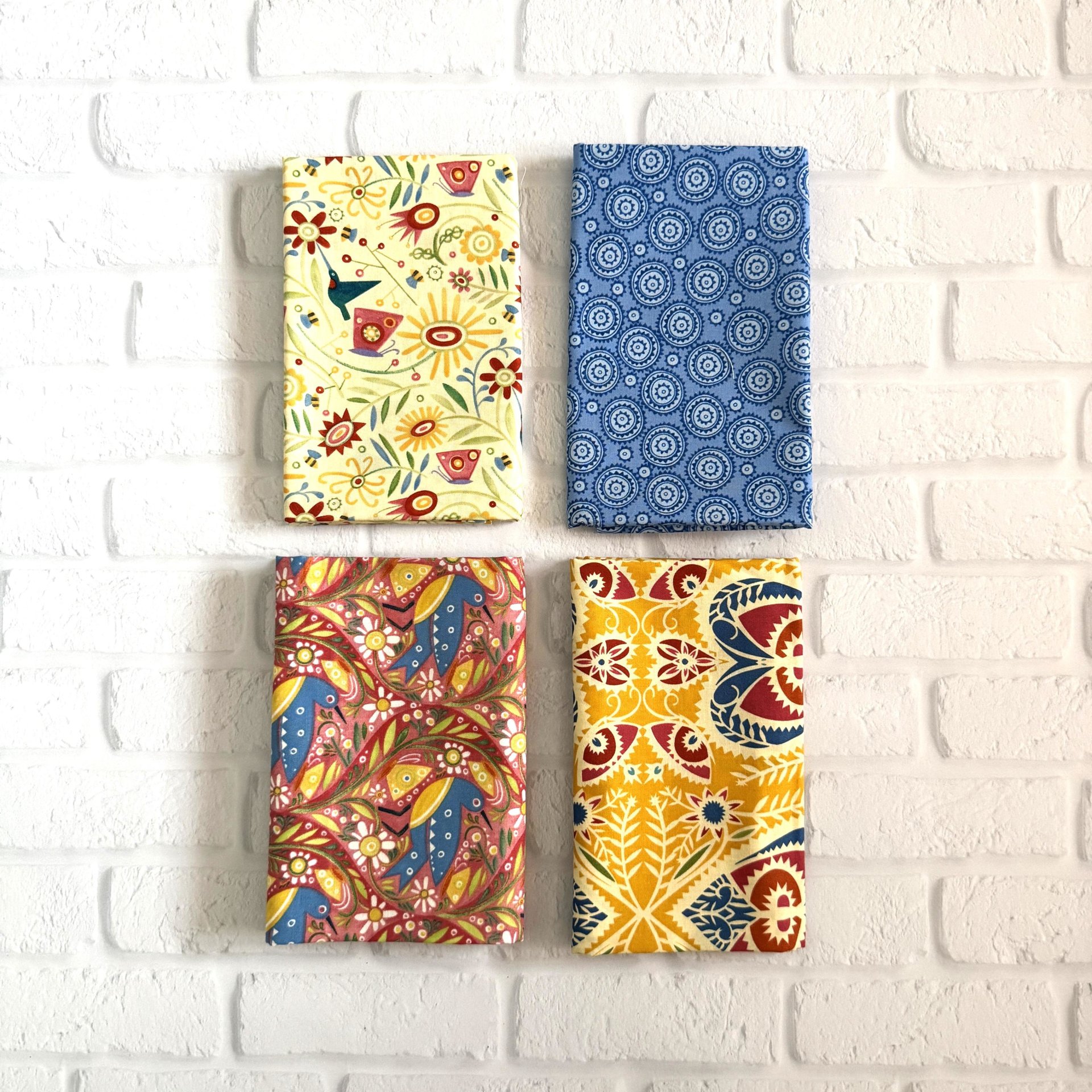 Chickadee, In The Beginning Fabrics, Half-Yard Bundle, Quilting Fabric, Birds and Flowers